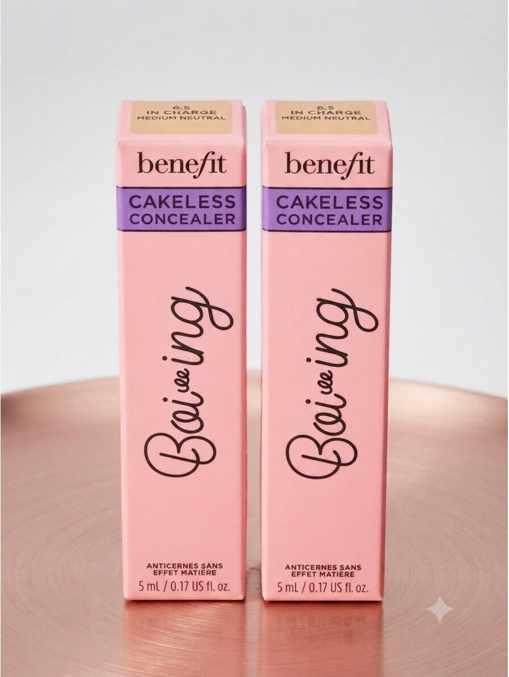 Benefit Boi-ing Cakeless LiquidConcealer (6.5 In Charge Medium Neutral) Set of 2